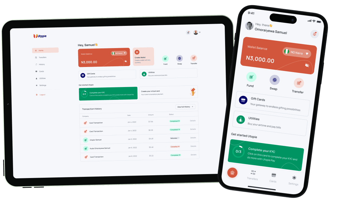 Utopie Pay Dashboard Image
